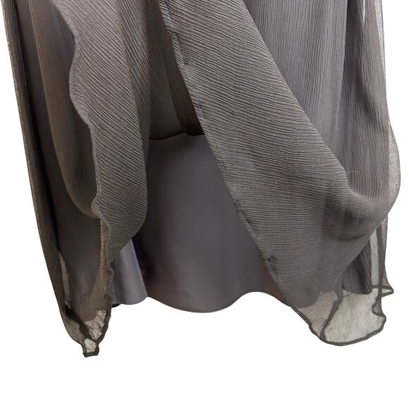 J.Crew Chocolate Brown Silk Midi Dress Size 10 Preppy Career Dark Academia Twee - Picture 8 of 8